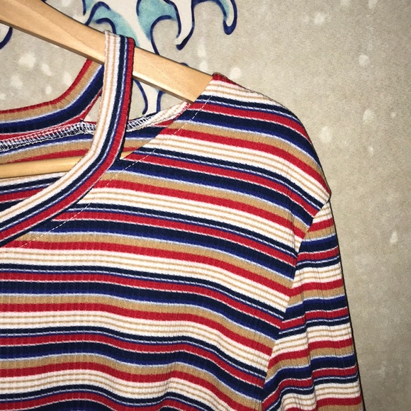colorful striped long sleeve tee - Picture 3 of 4